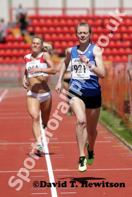 Josie Cram (Morpeth) wins the 800 metres.